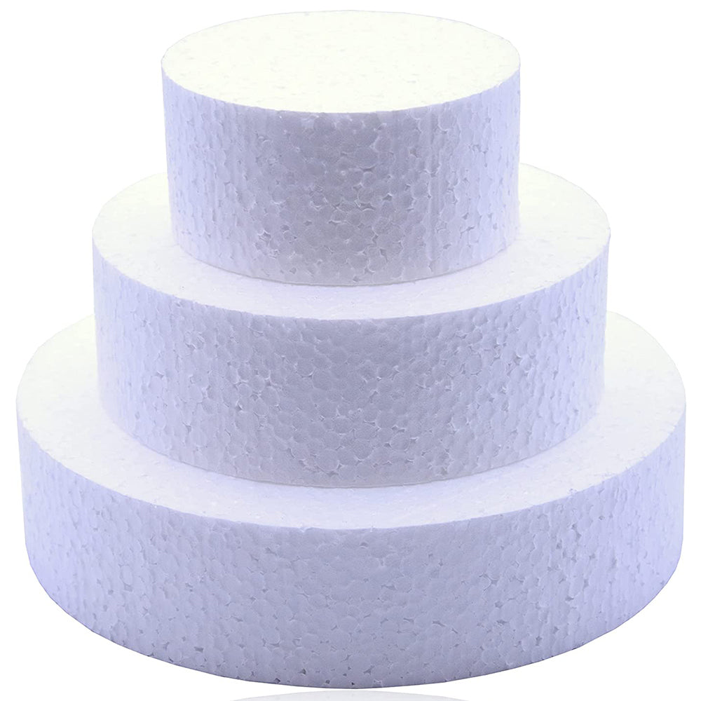 Torta polistirolo 3 piani 10-15-20cm diametro altezza 5 cm torta finta