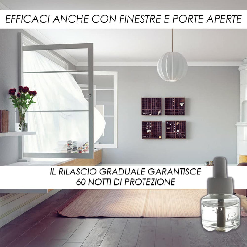 20 ricariche liquido zanzare da 45ml con EROGATORE DOPPIA FUNZIONE - liquido antizanzare ricarica liquida efficace fragranza LIMONE