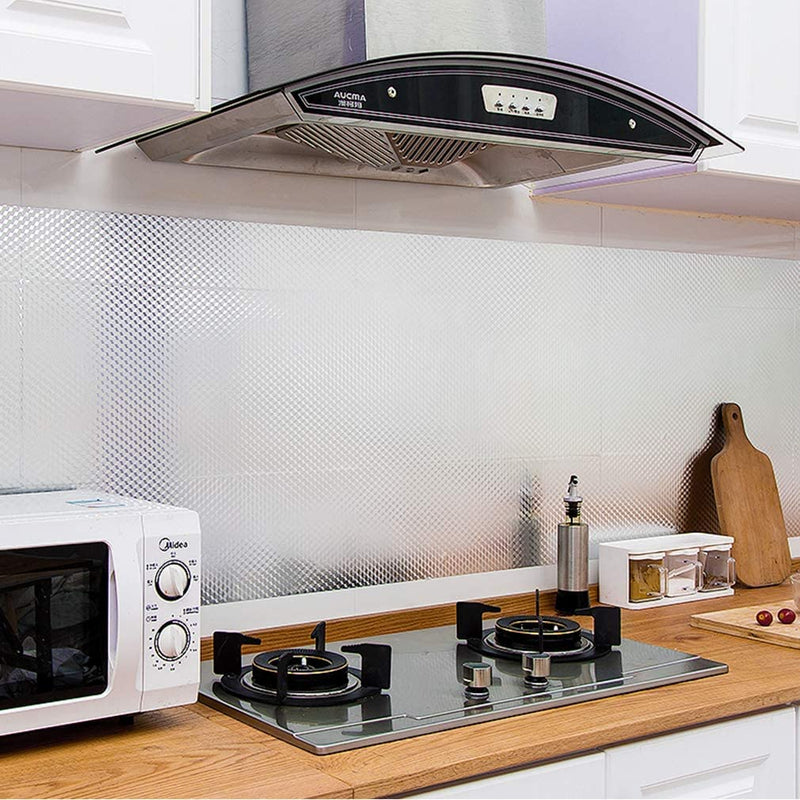 Pellicola autoadesiva 60x200cm colore argento olografica regolabile impermeabile acqua e olio per cassetti top cucina mobili